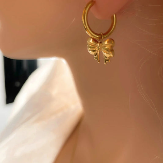 Mena 18K Gold-Plated Bow Earrings