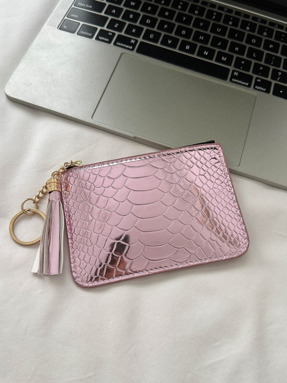 Leysi PU Leather Tassel Trim Card Case