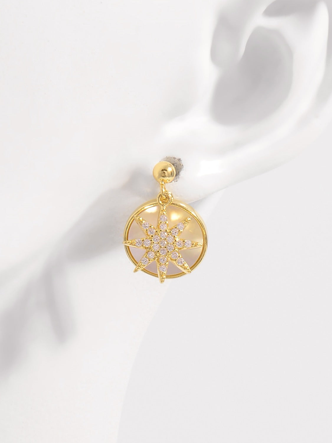 Star 18K Gold-Plated 925 Sterling Silver Star Shape Earrings