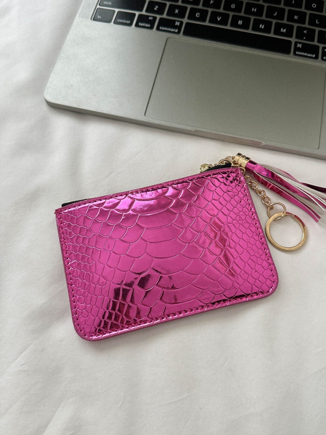 Leysi PU Leather Tassel Trim Card Case