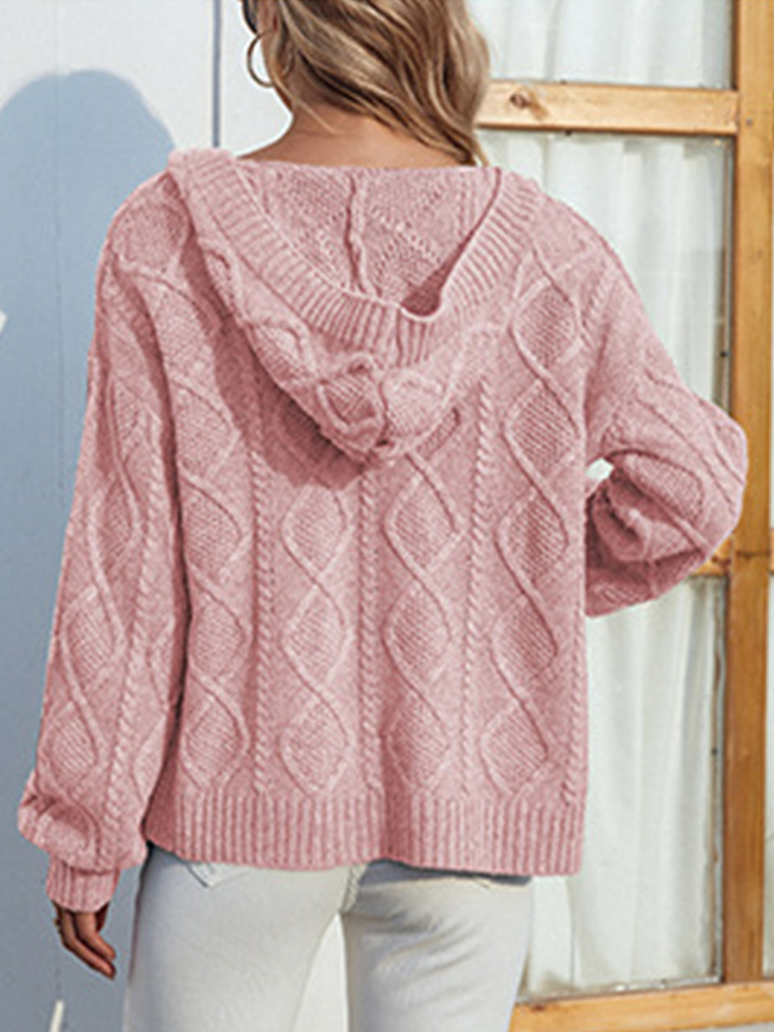 Mary Open Front Hooded Cardigan
