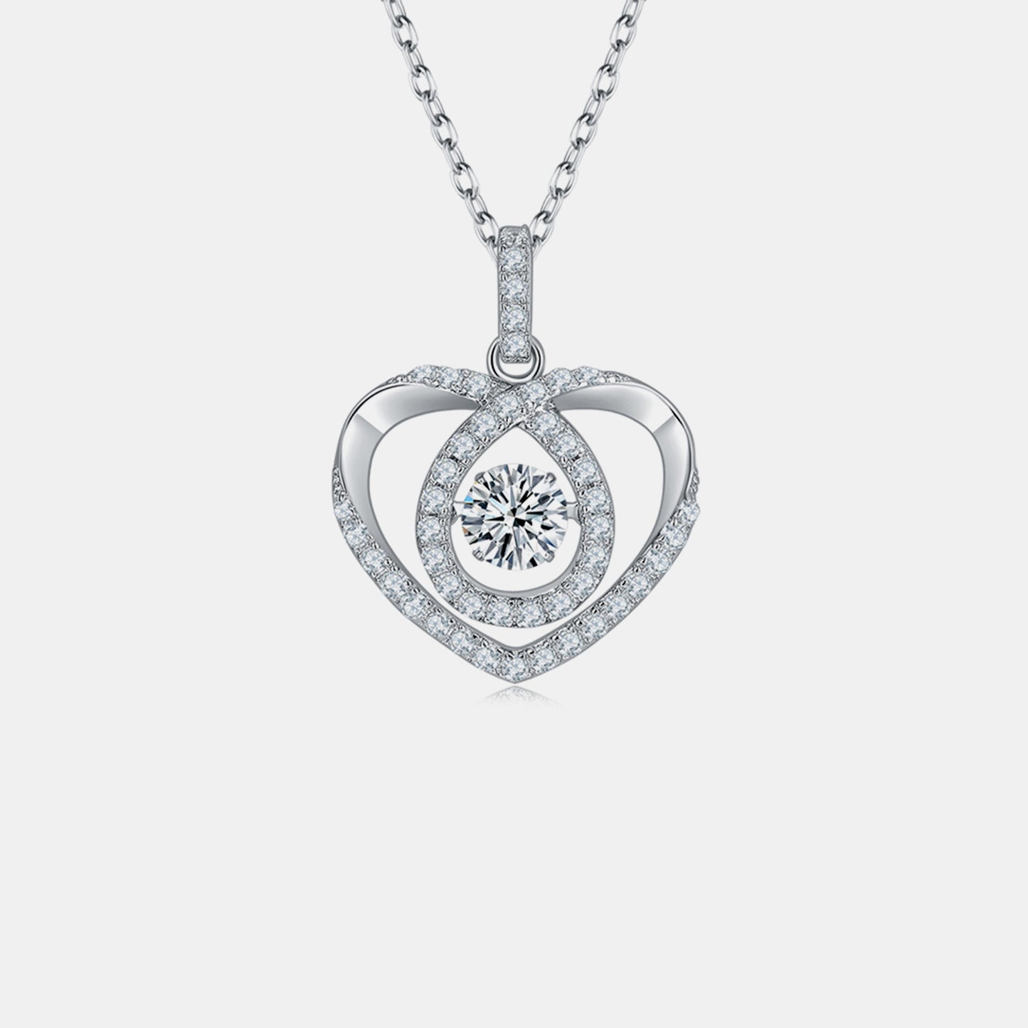 Camille Moissanite 925 Sterling Silver Heart Shape Necklace