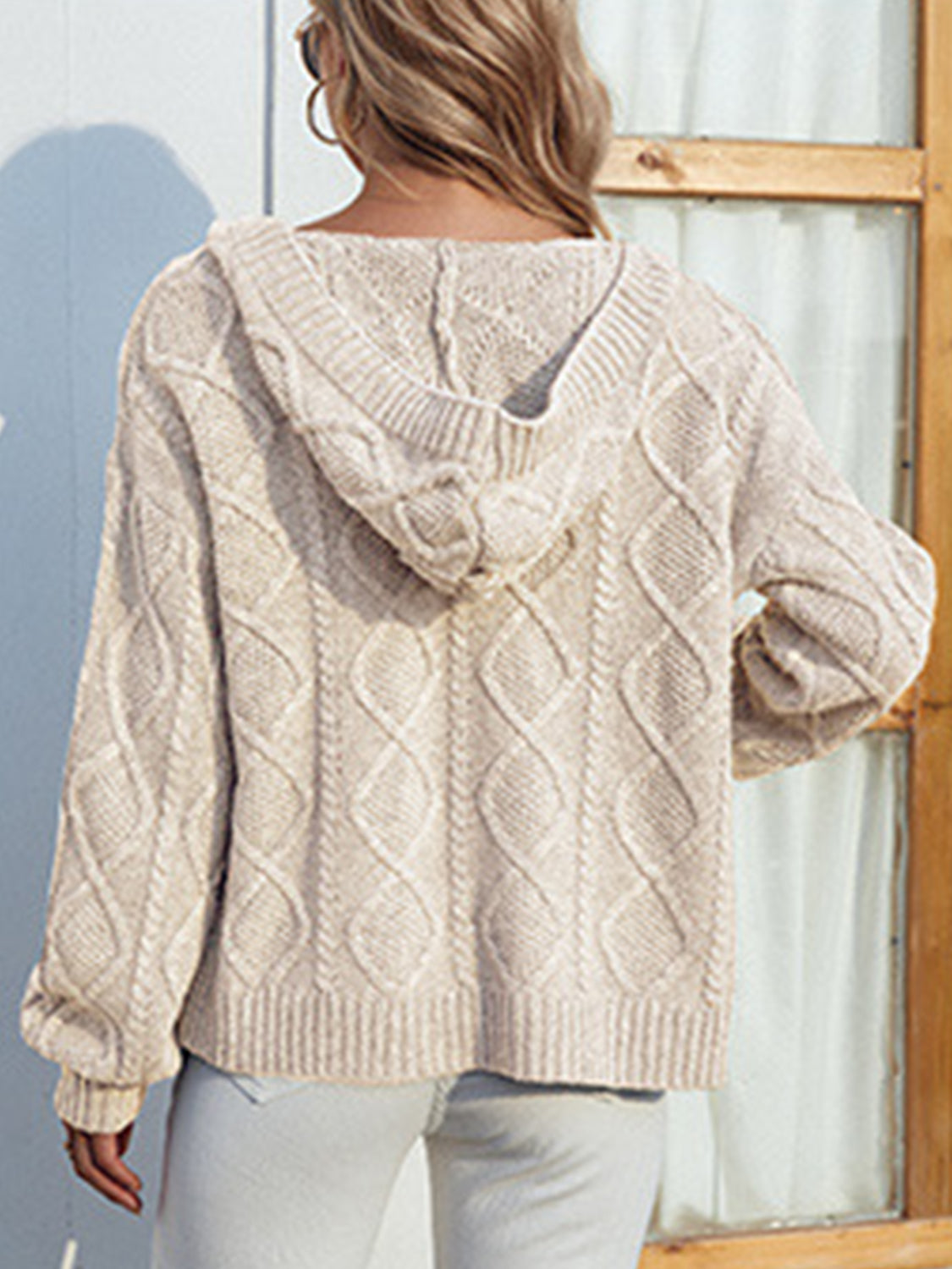 Mary Open Front Hooded Cardigan