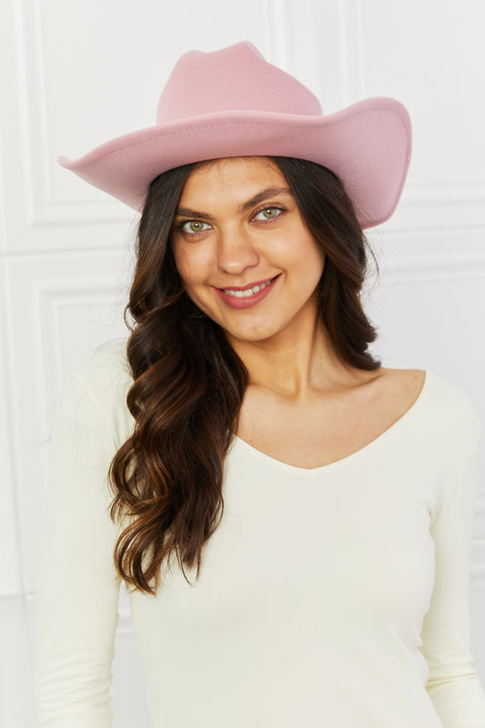 Fame Western Cowboy Hat in Pink
