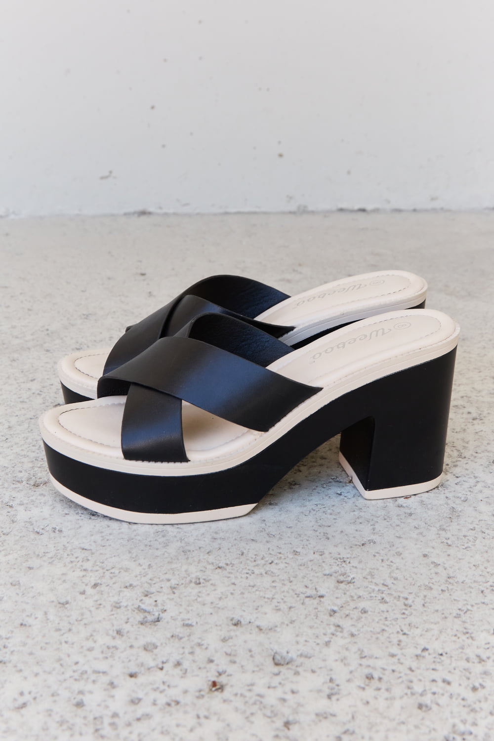 Weeboo Platform Sandals in Black
