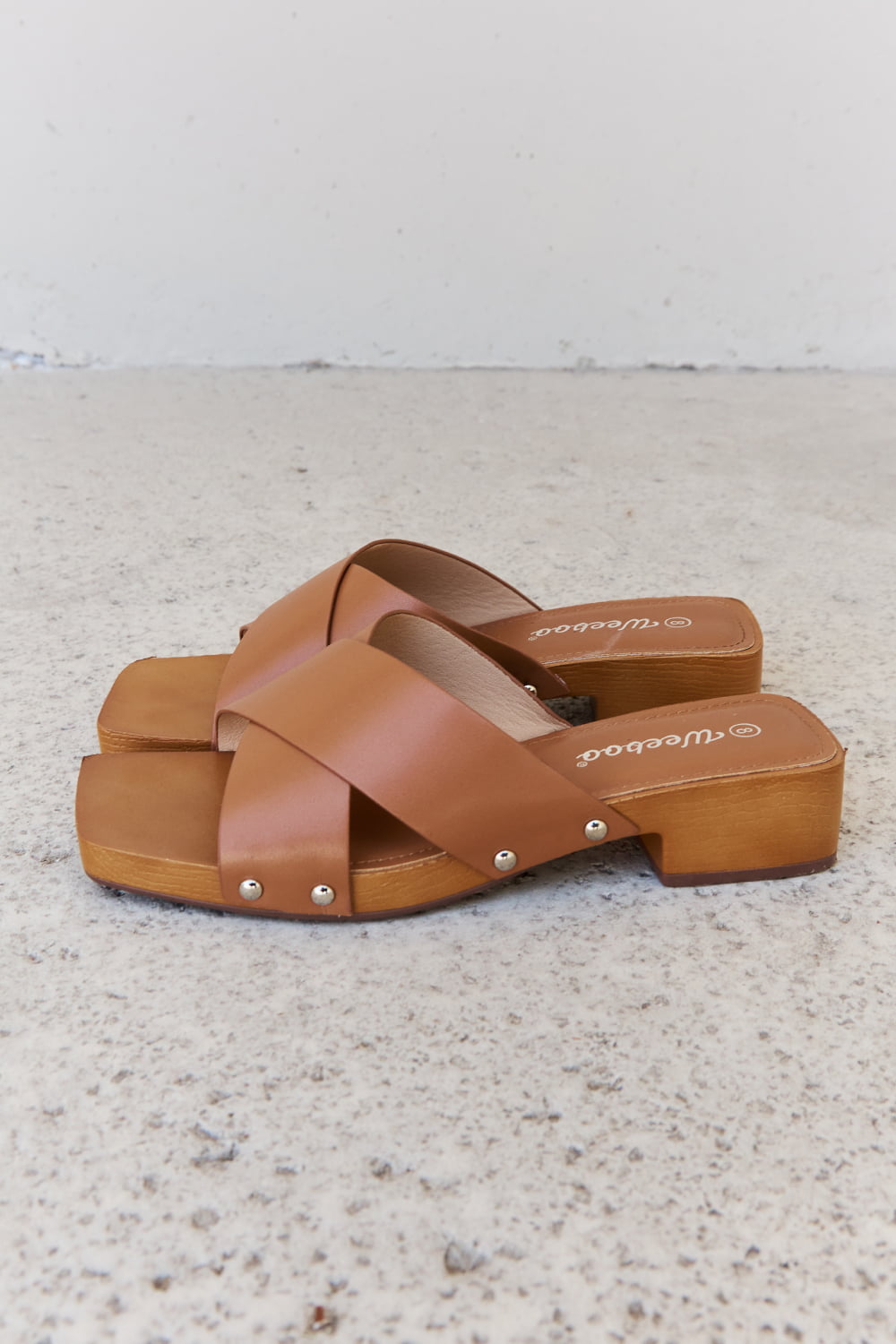 Weeboo Wooden Clog Mule in Brown