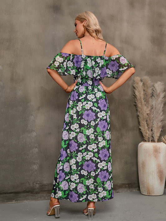 Floral Spaghetti Strap Maxi Dress