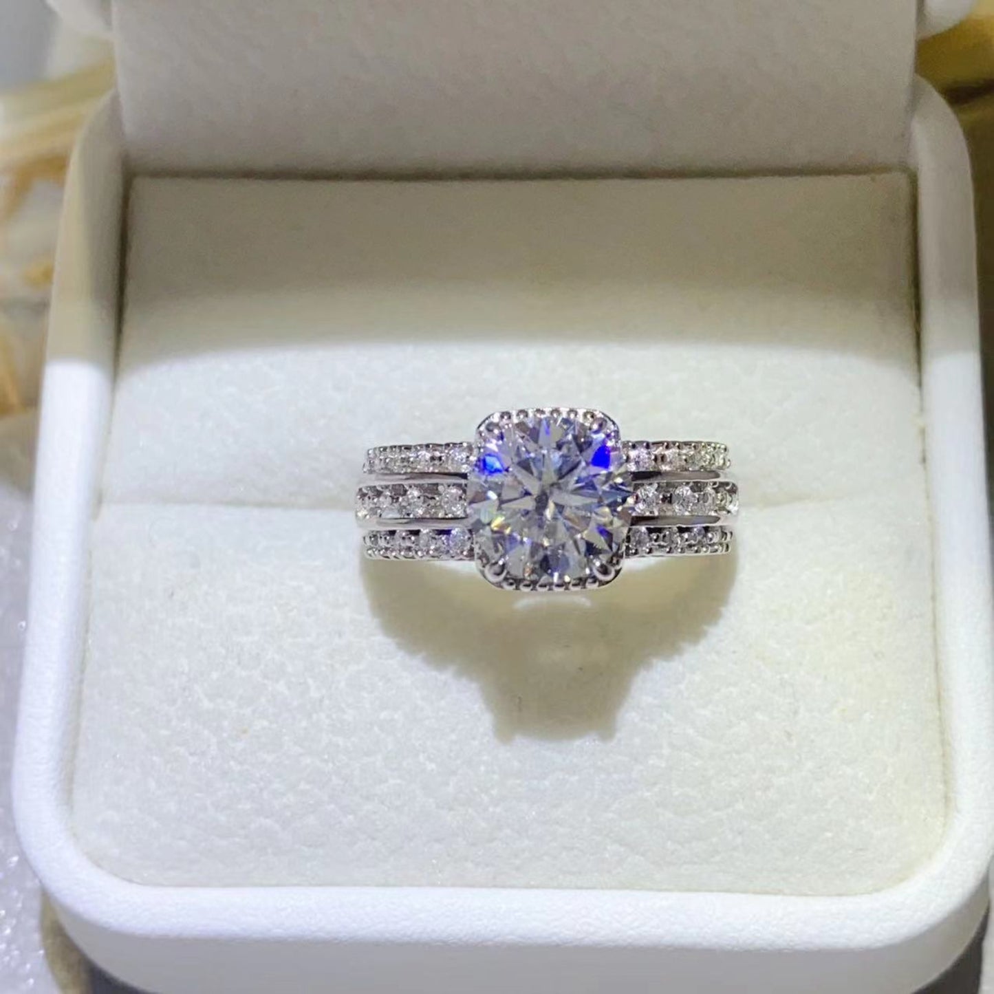 Liya 2 Carat Moissanite 925 Sterling Silver Ring