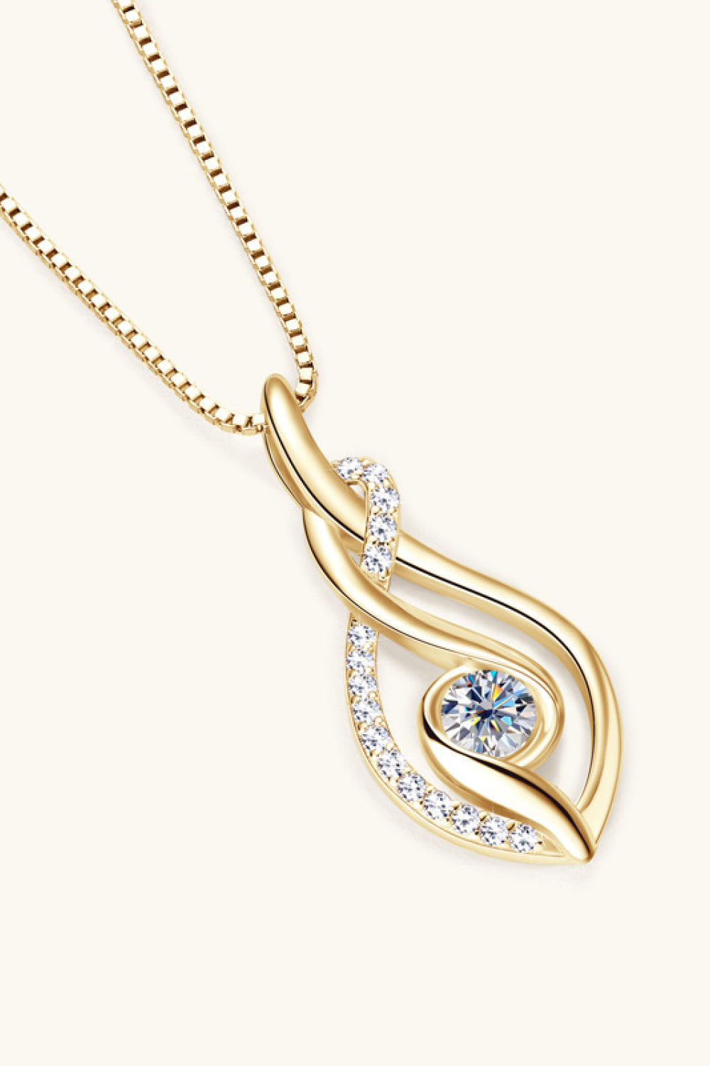 Music notes Moissanite silver necklace