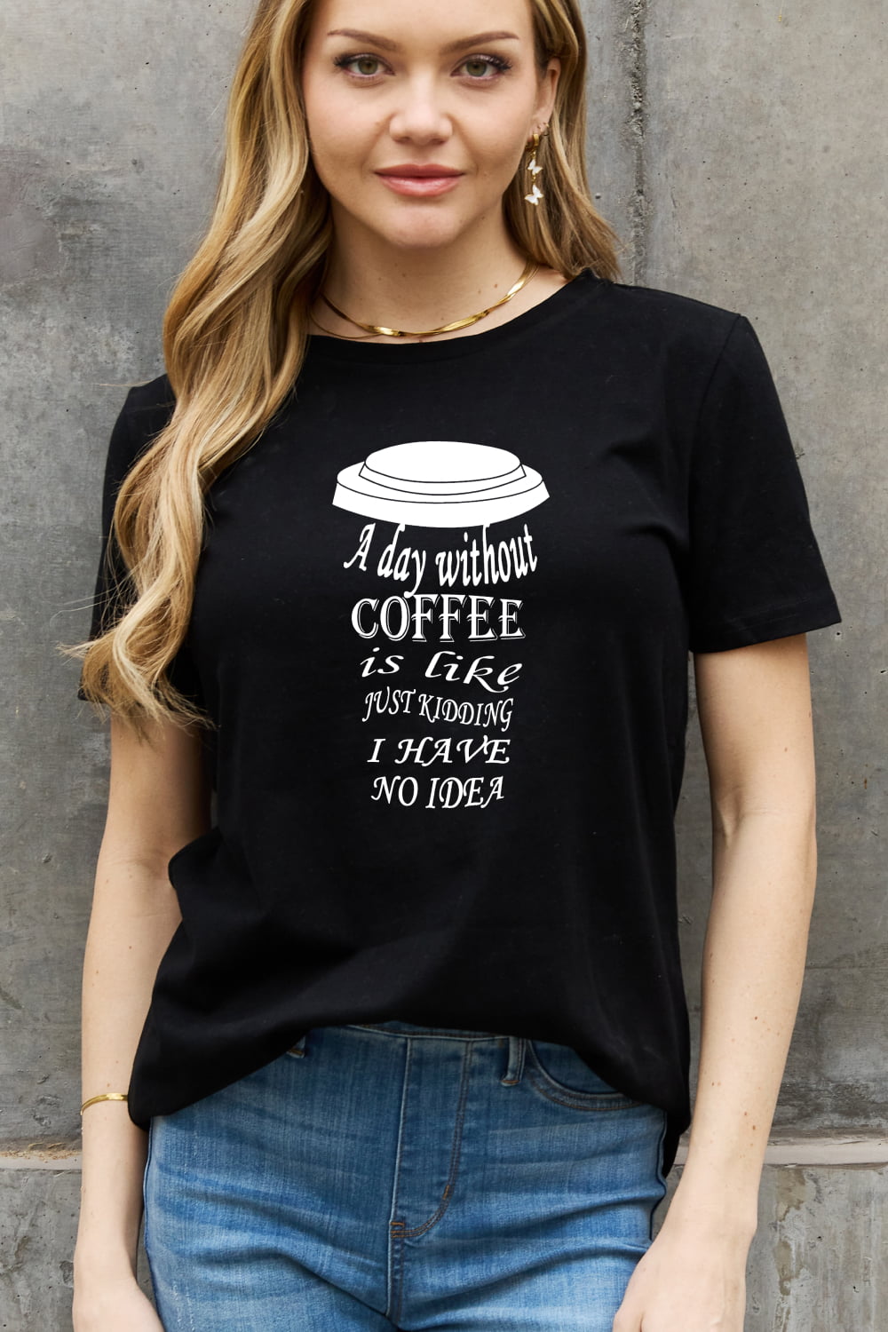 Simply Love Coffee Graphic Cotton Tee