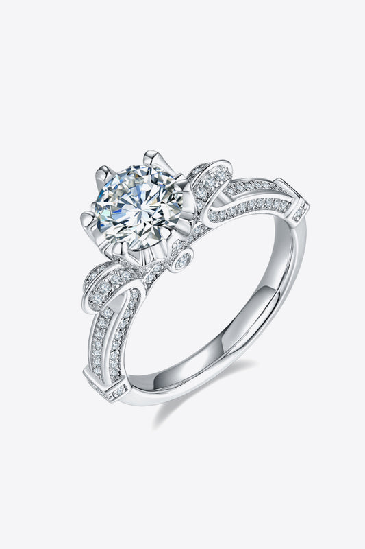 Carrissa Baeful 1 Carat Moissanite 925 Sterling Silver Ring
