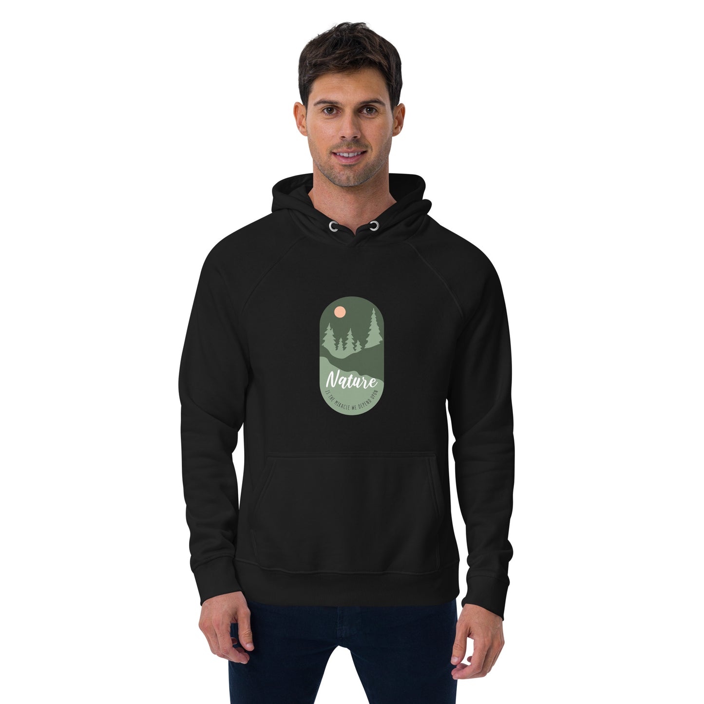 Nature Unisex eco raglan hoodie