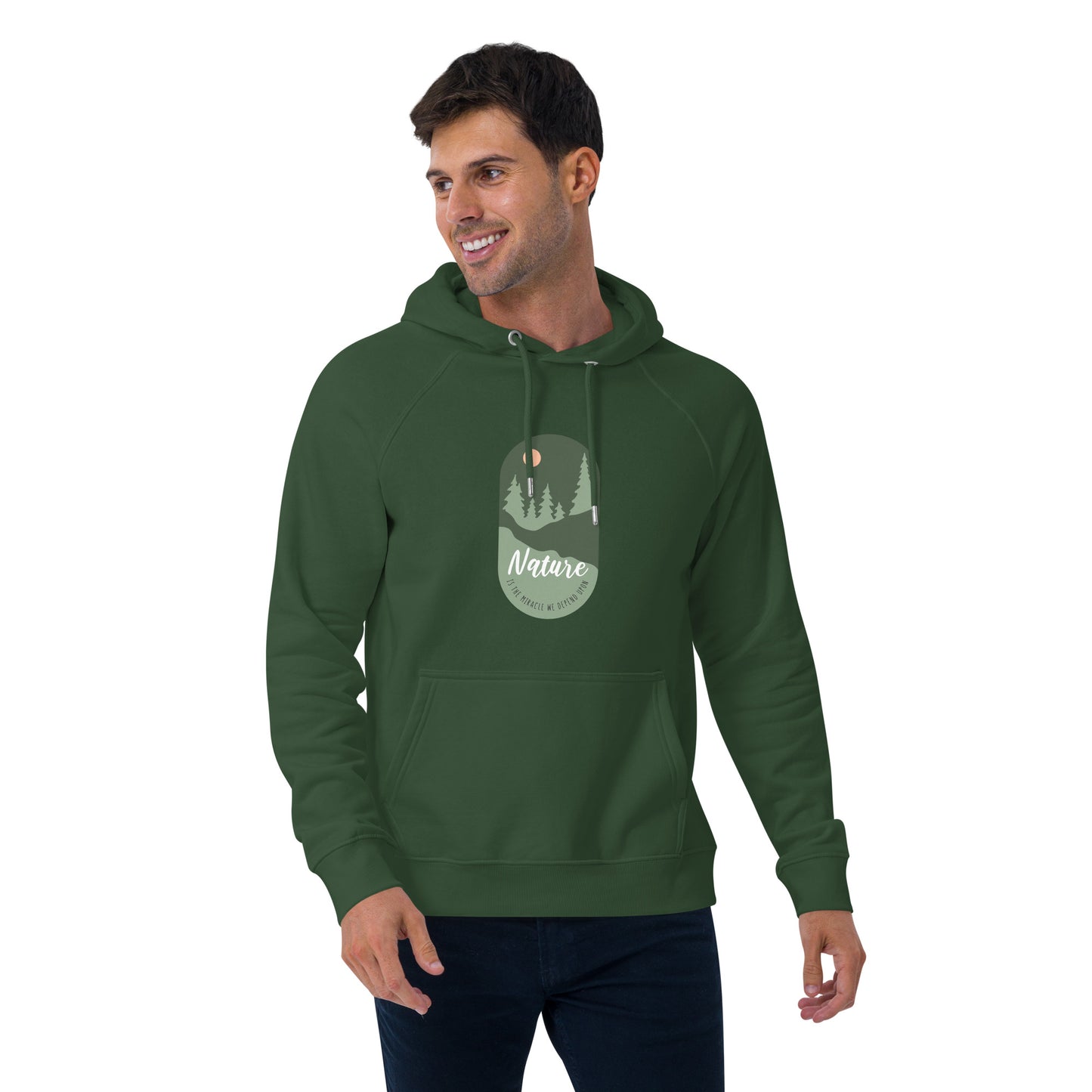 Nature Unisex eco raglan hoodie
