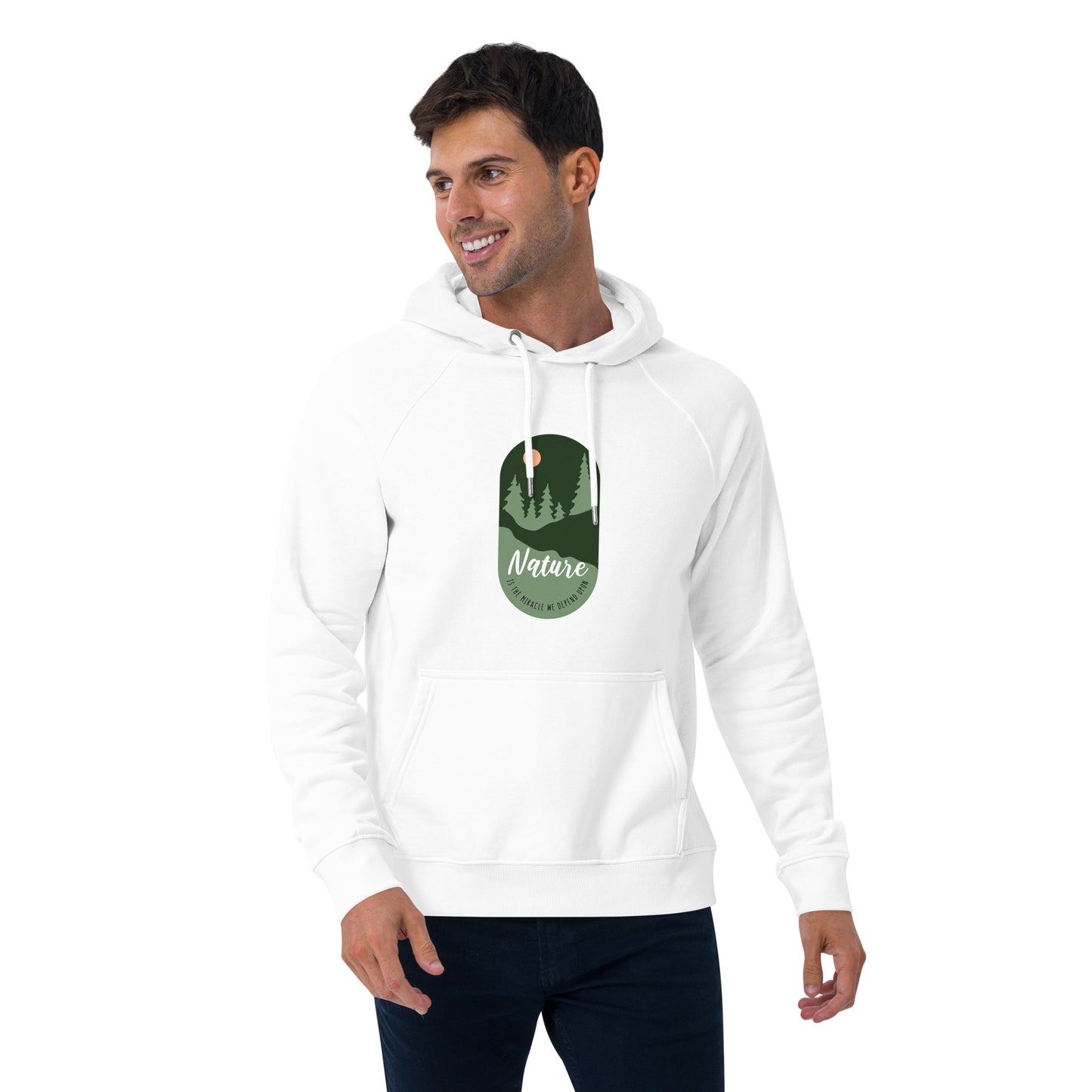 Nature Unisex eco raglan hoodie