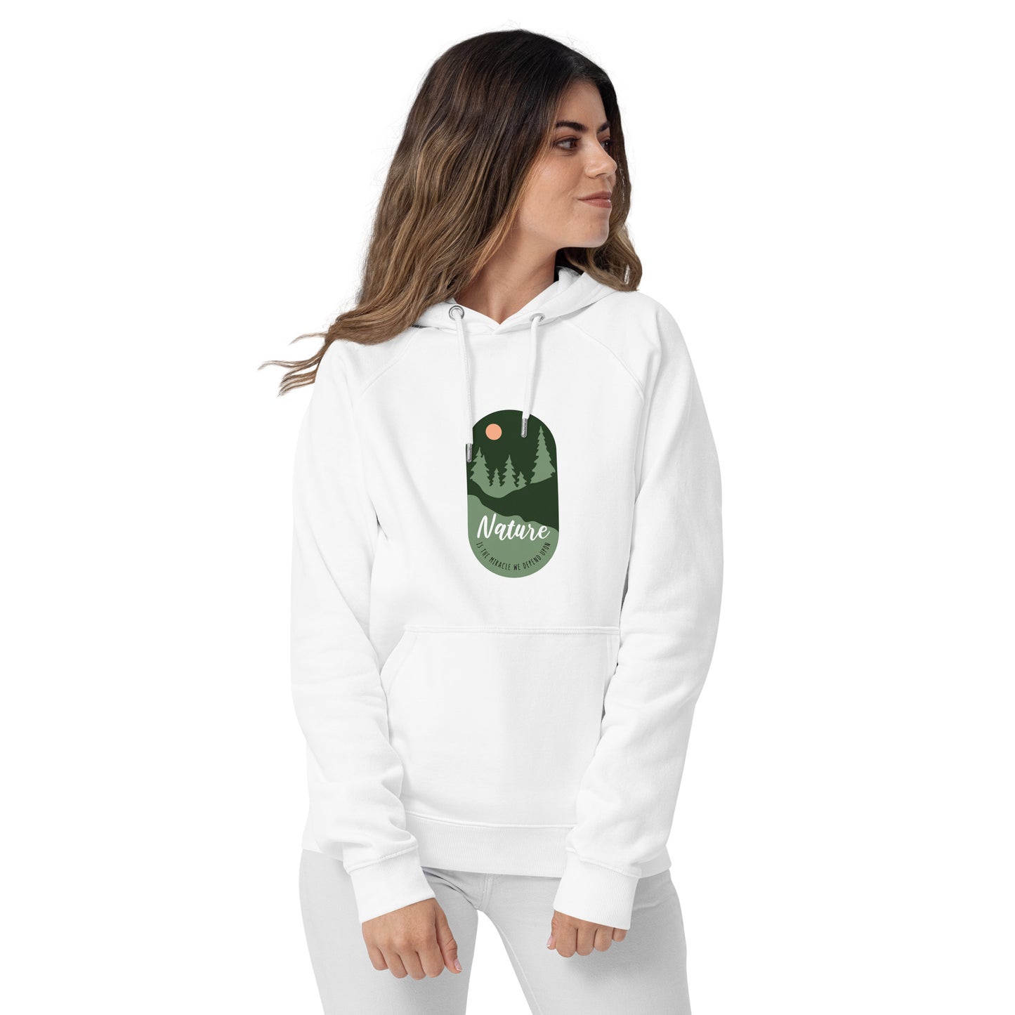 Nature Unisex eco raglan hoodie