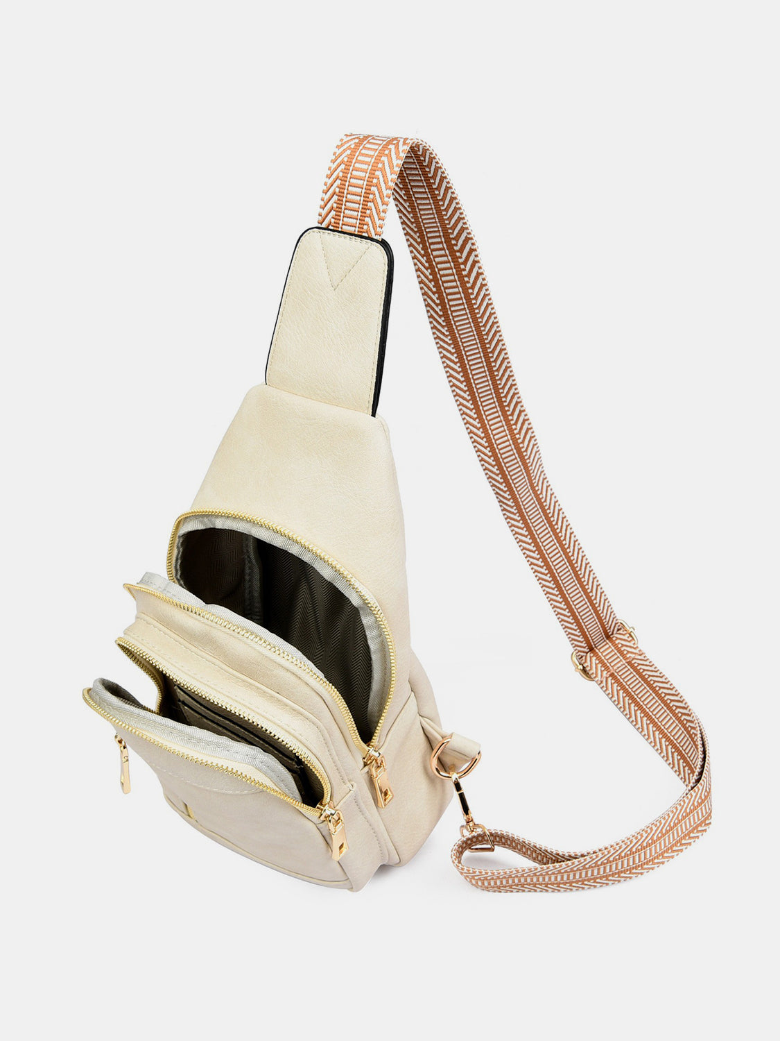 Leila PU Leather Adjustable Strap Crossbody Bag