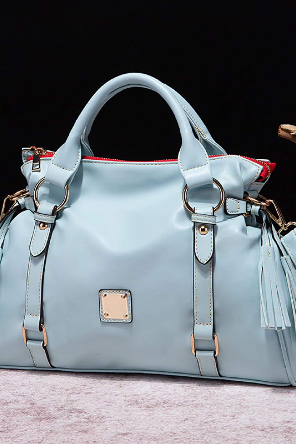 Mary PU Leather Handbag with Tassels