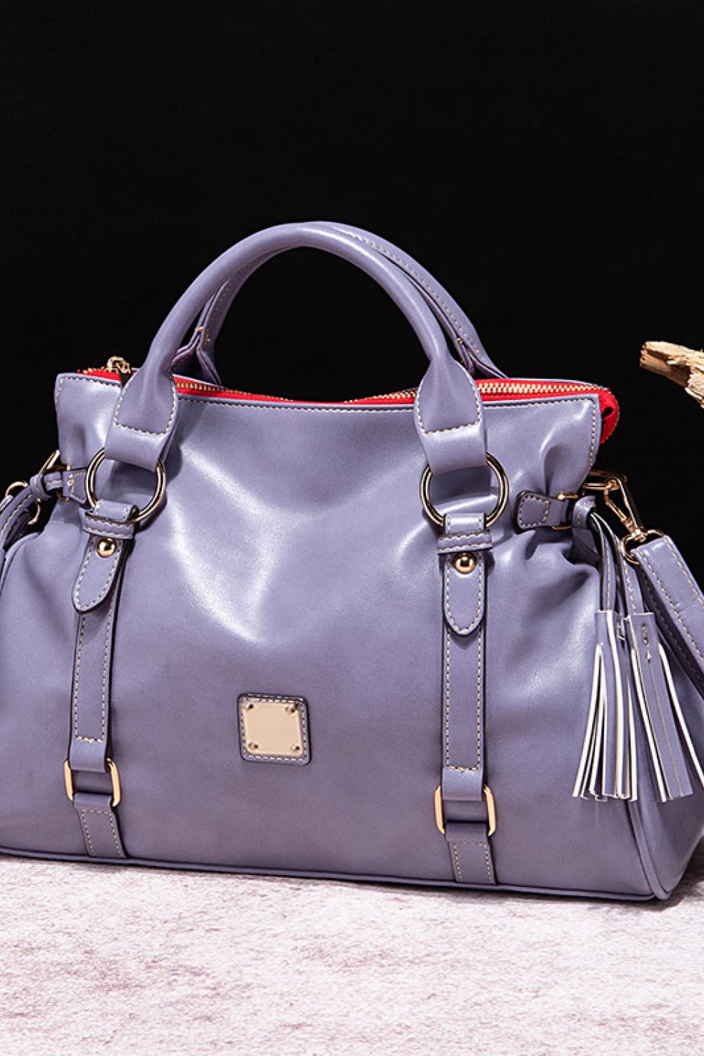 Mary PU Leather Handbag with Tassels