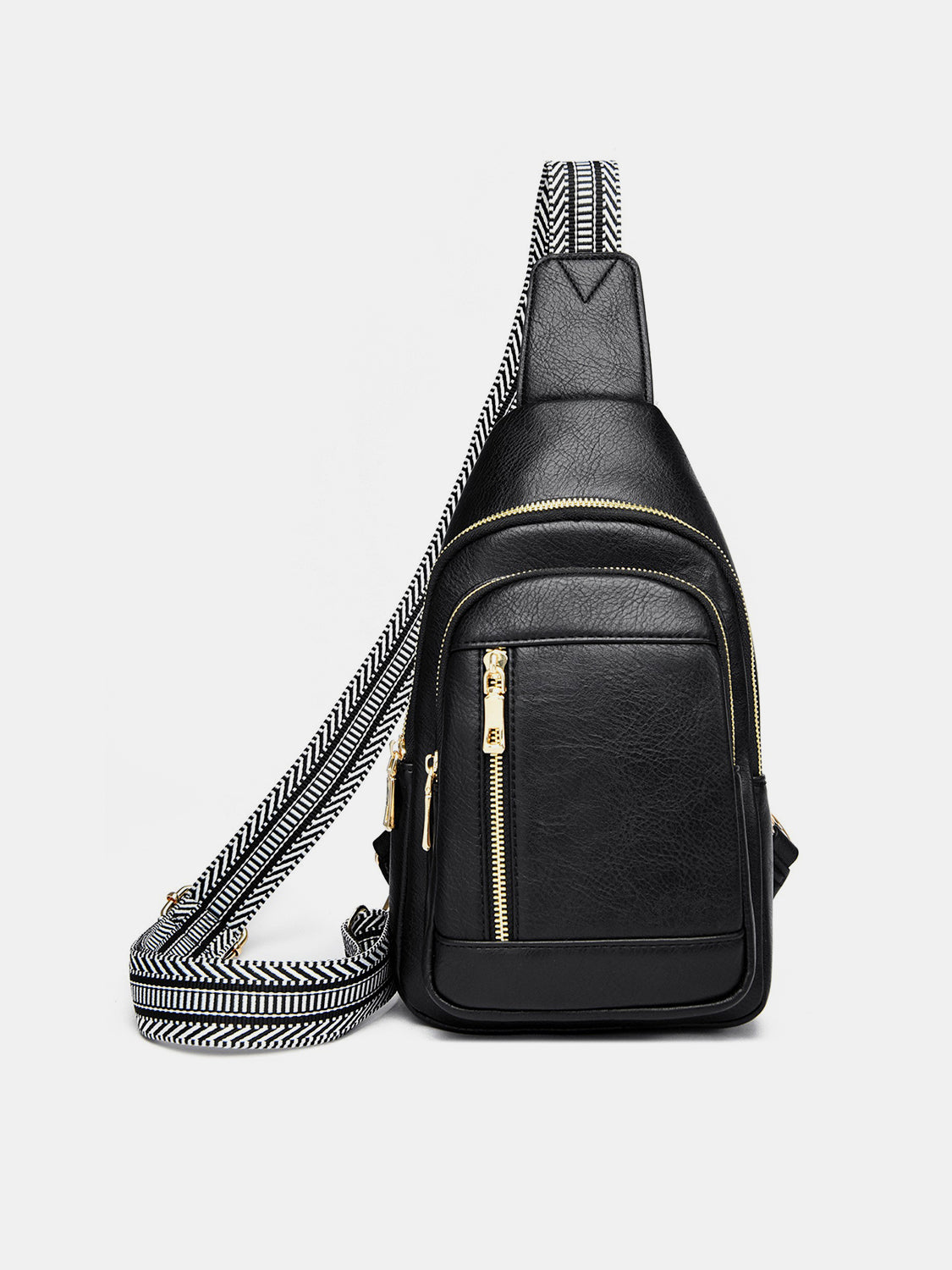 Leila PU Leather Adjustable Strap Crossbody Bag