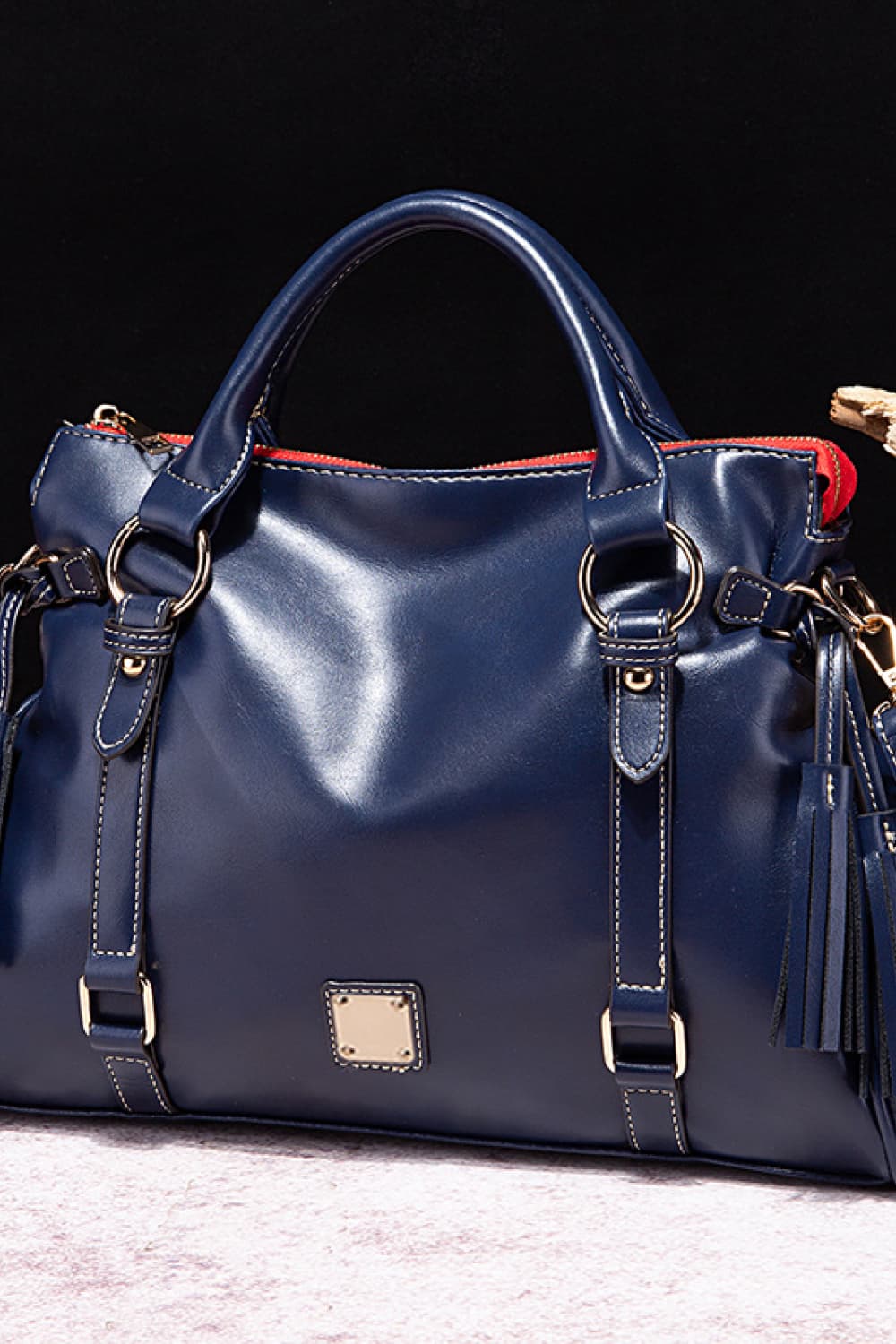 Mary PU Leather Handbag with Tassels