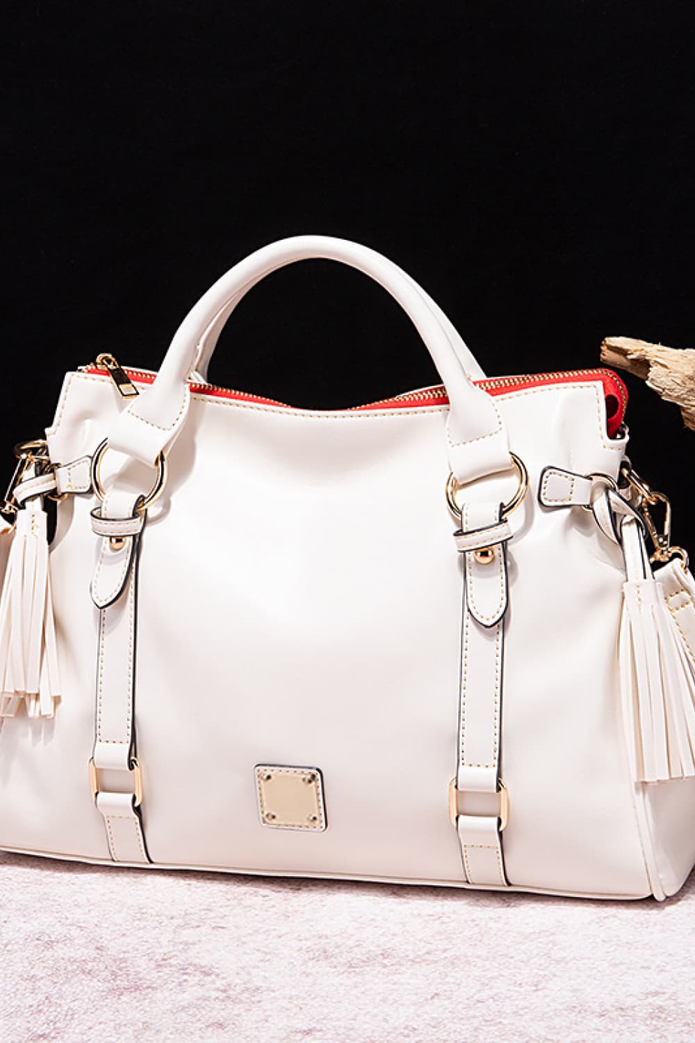 Mary PU Leather Handbag with Tassels