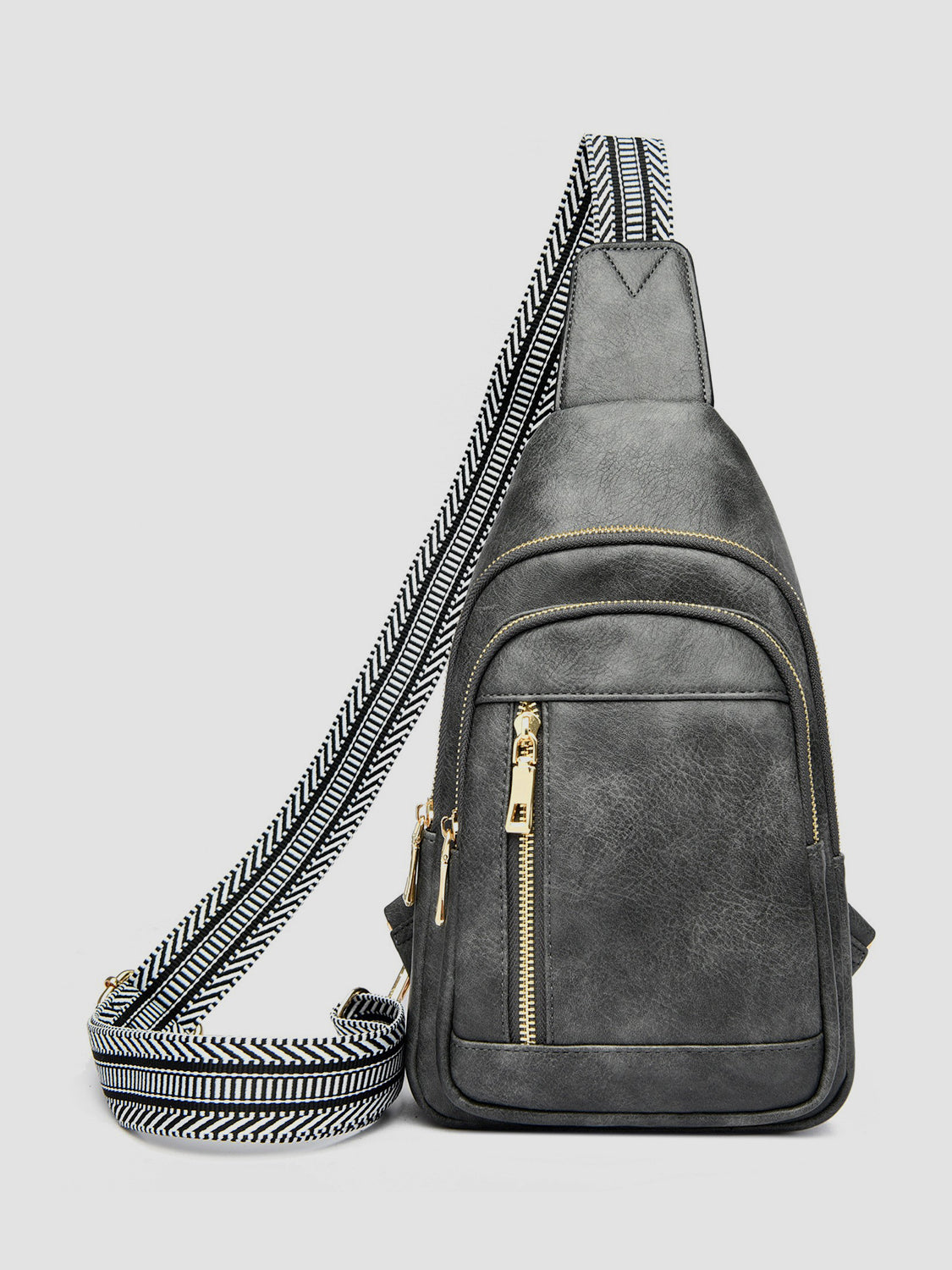 Leila PU Leather Adjustable Strap Crossbody Bag