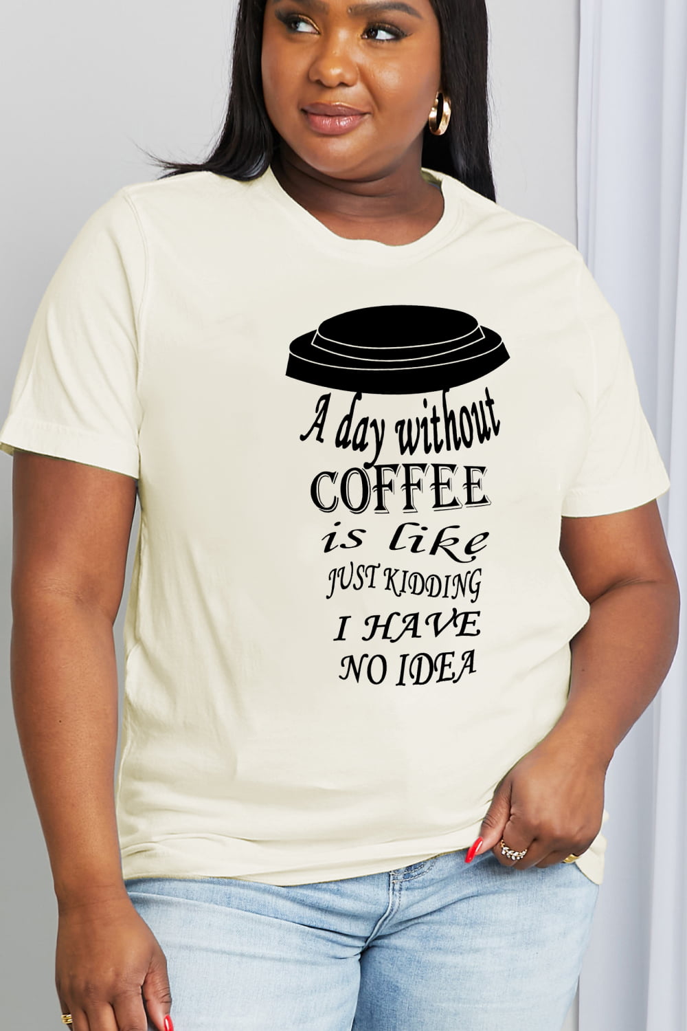 Simply Love Coffee Graphic Cotton Tee
