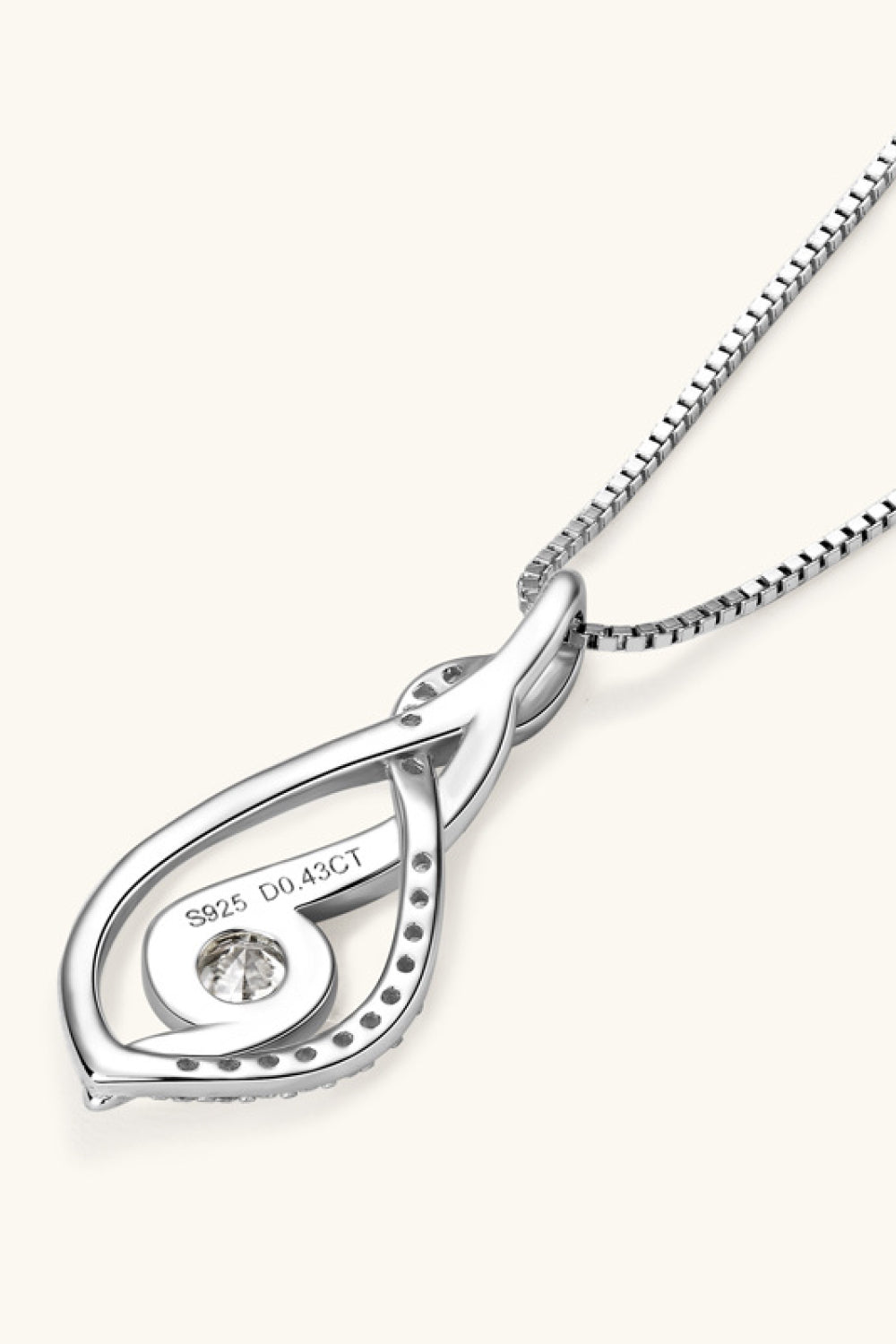 Music notes Moissanite silver necklace