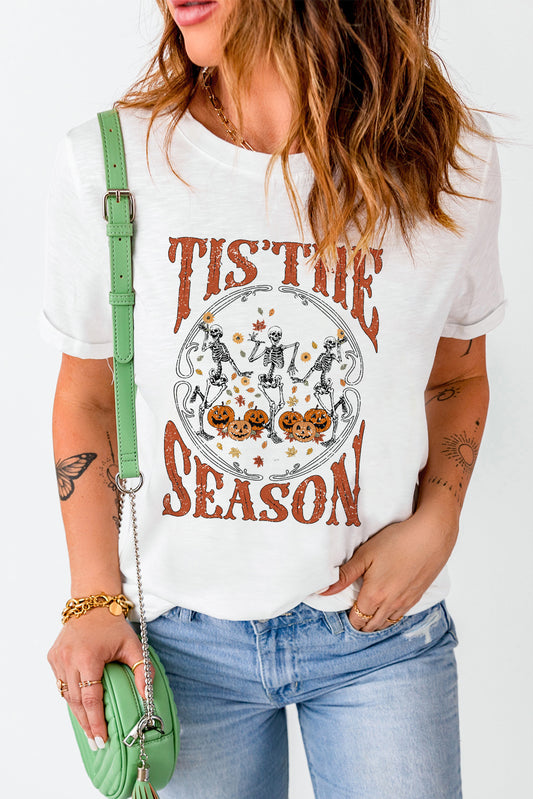 Short Sleeve Halloween Season Graphic T-Shirt