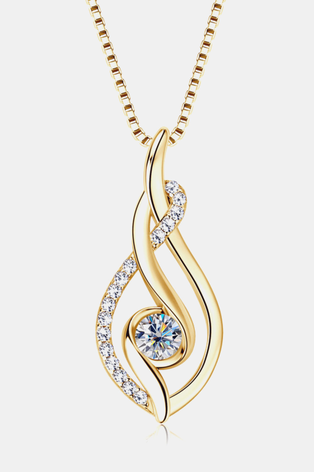 Music notes Moissanite silver necklace