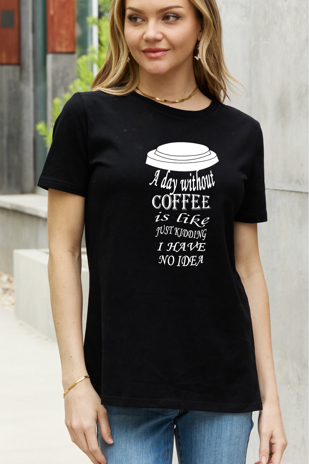 Simply Love Coffee Graphic Cotton Tee