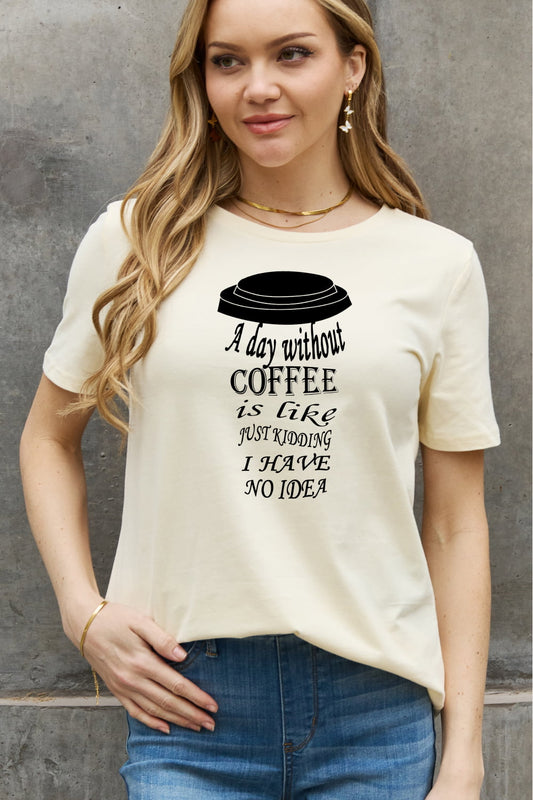 Simply Love Coffee Graphic Cotton Tee